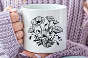 Spring California Poppy Flowers SVG, an Illustration by Rose Art (Thumbnail 3 of 6)