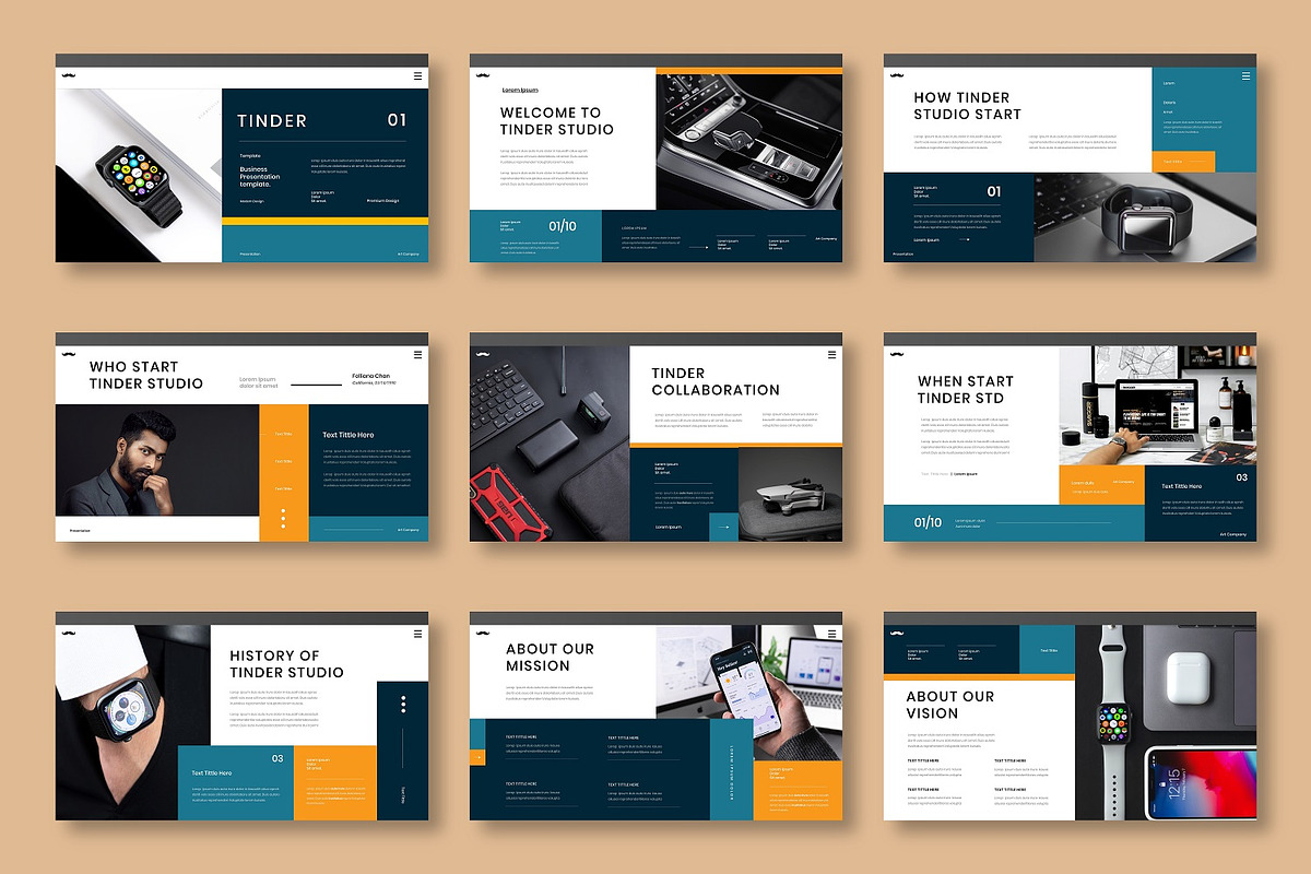 Tinder – Business Keynote Template, a Presentation Template by Dens Creative Studio (Photo 2 of 6)