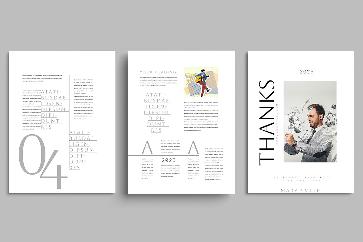Minimalist E-book Layout, an UI Kit Template by ContestDesign (Photo 6 of 6)