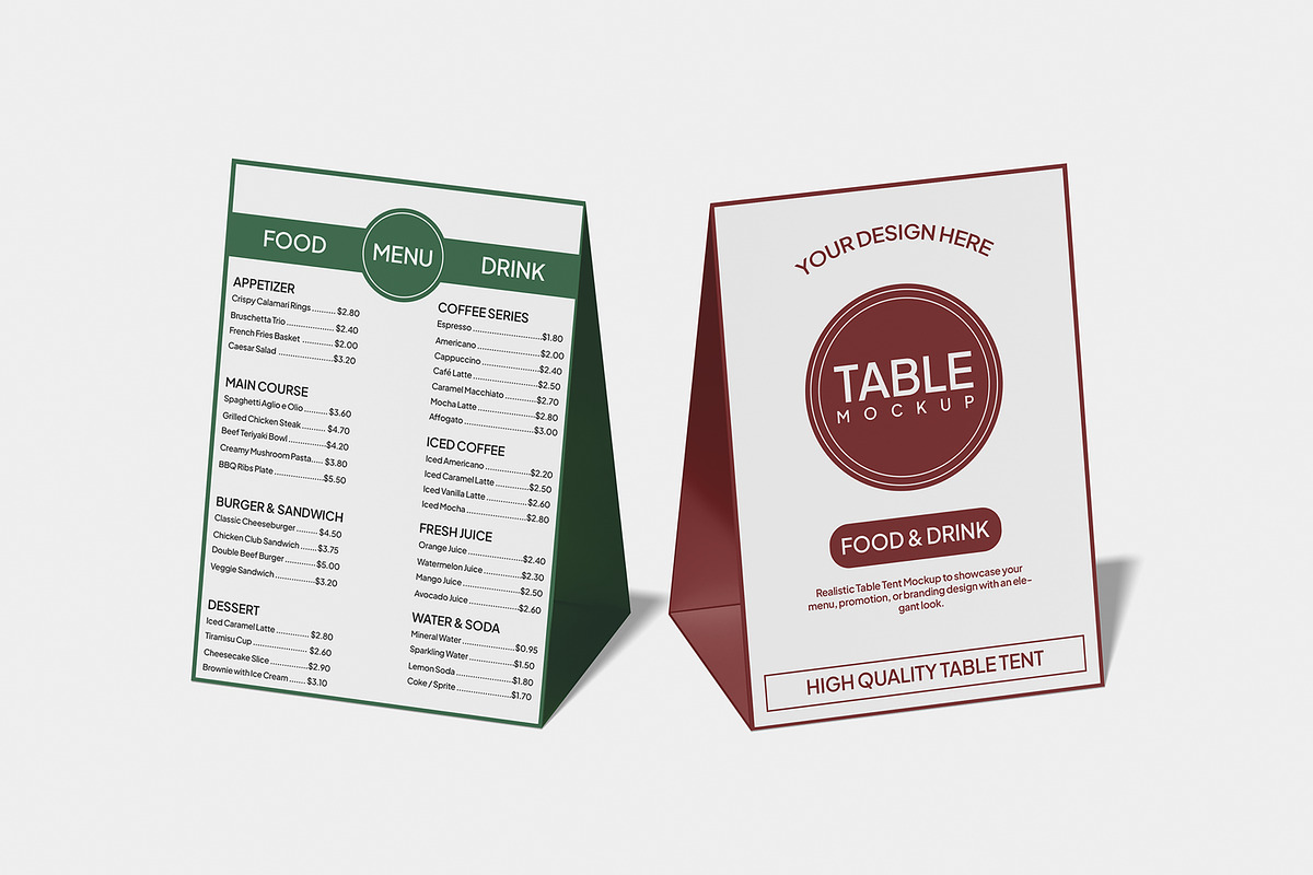 Table Tent Mockup, an Advertising Mockup by Unerispace (Photo 5 of 5)