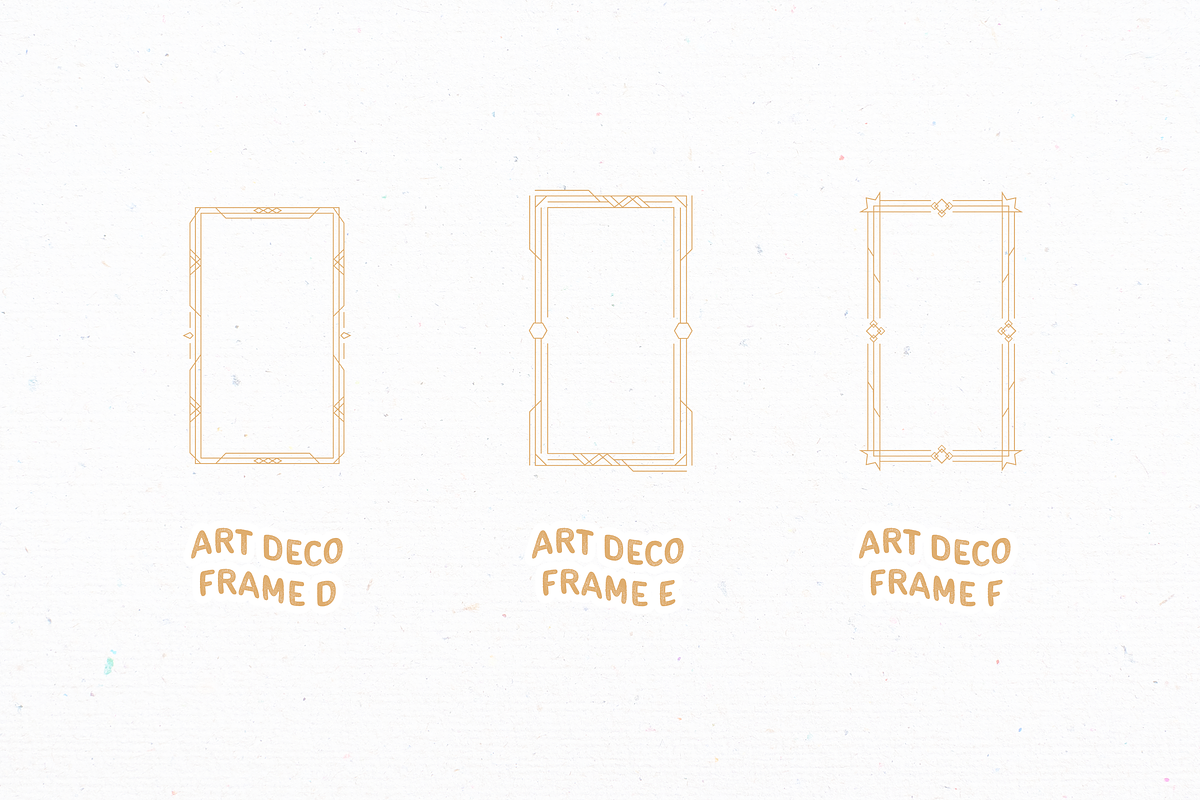Art Deco Frame Elements Set, an Object Illustration by peterdraw (Photo 4 of 6)