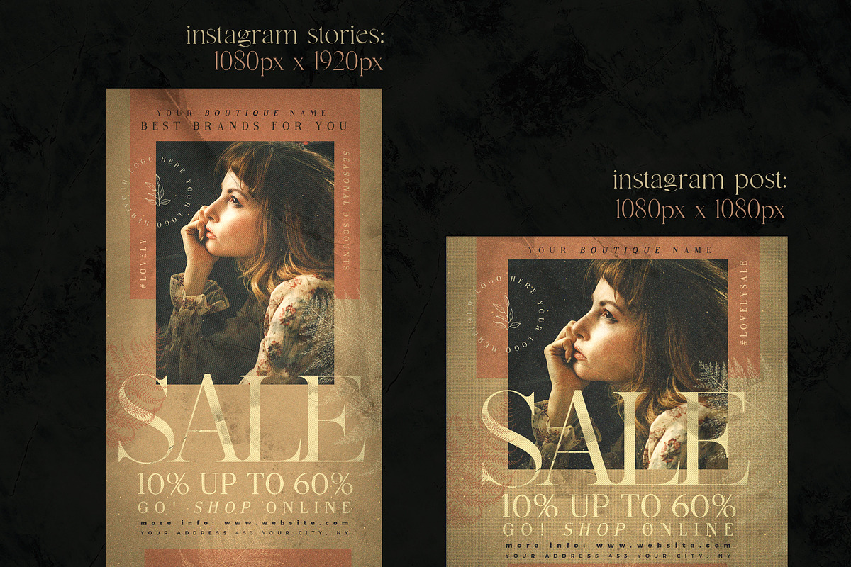 Fashion Sale - Social Media Pack, a Social Media Template by Touringxx Creative Studio (Photo 2 of 6)