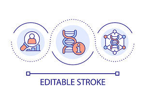 Human genome investigation loop, an Icon by IMG Visuals