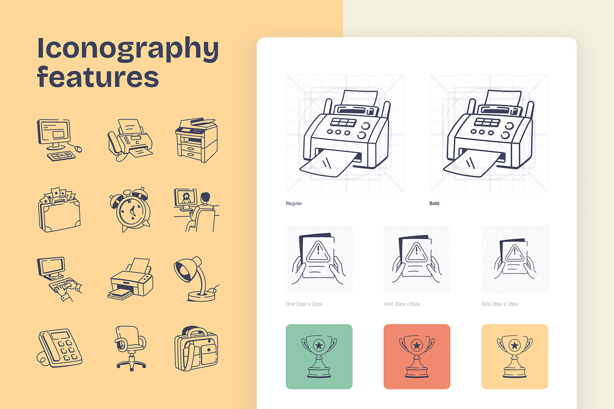 Work Doodles Icons, an Outline Icon by Vectors Market (Photo 2 of 8)