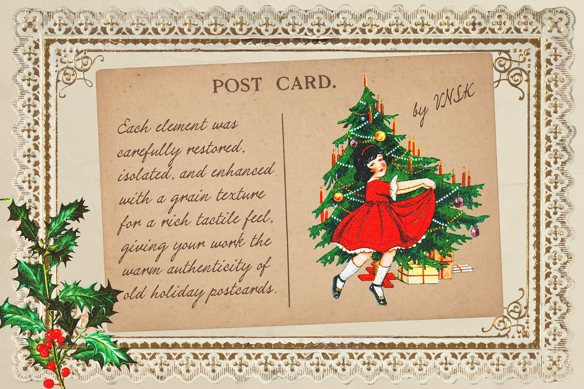 Heirloom: Christmas Collage Pack, an Object Graphic by Anastasiia VNSK (Photo 6 of 14)
