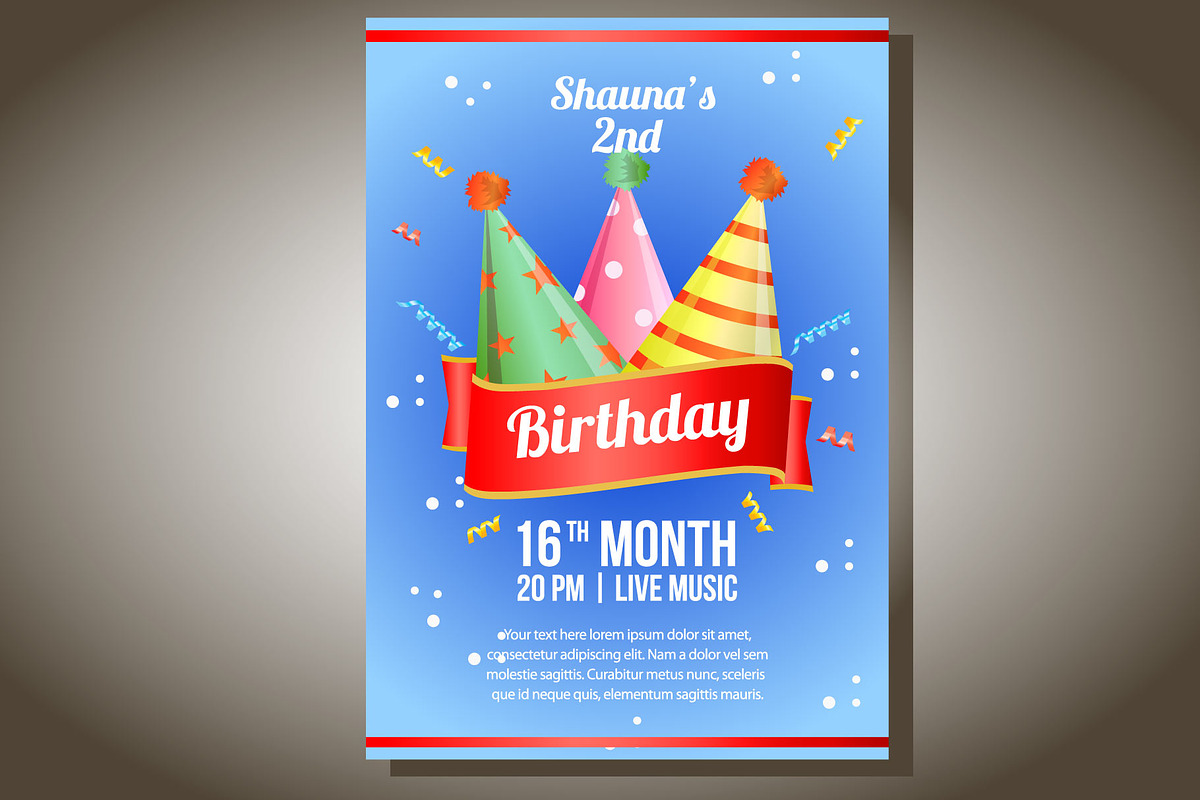 7 Birthday party flyer templates, a Templates & Theme by Propylparaben (Photo 6 of 8)