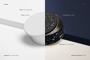 Round Cookie Tin Mockup Set 2