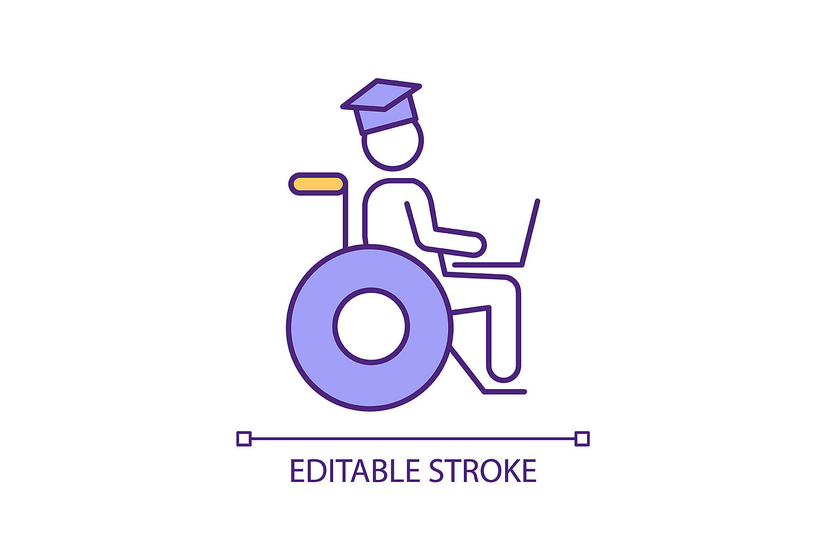 Education accessibility RGB color, an Icon by IMG Visuals