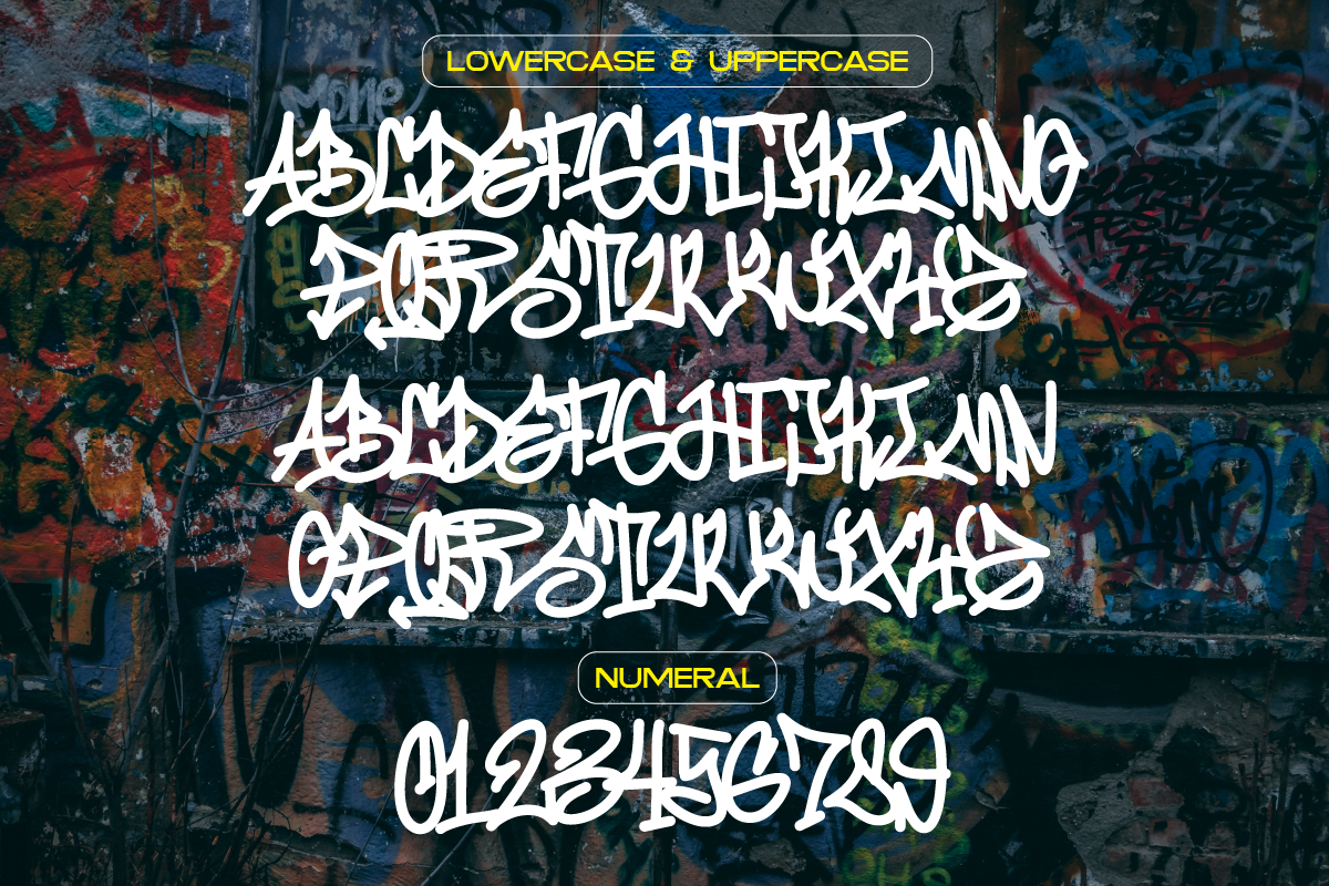 Step Better Graffiti Tags, a Font by Ronny Studio (Photo 8 of 9)