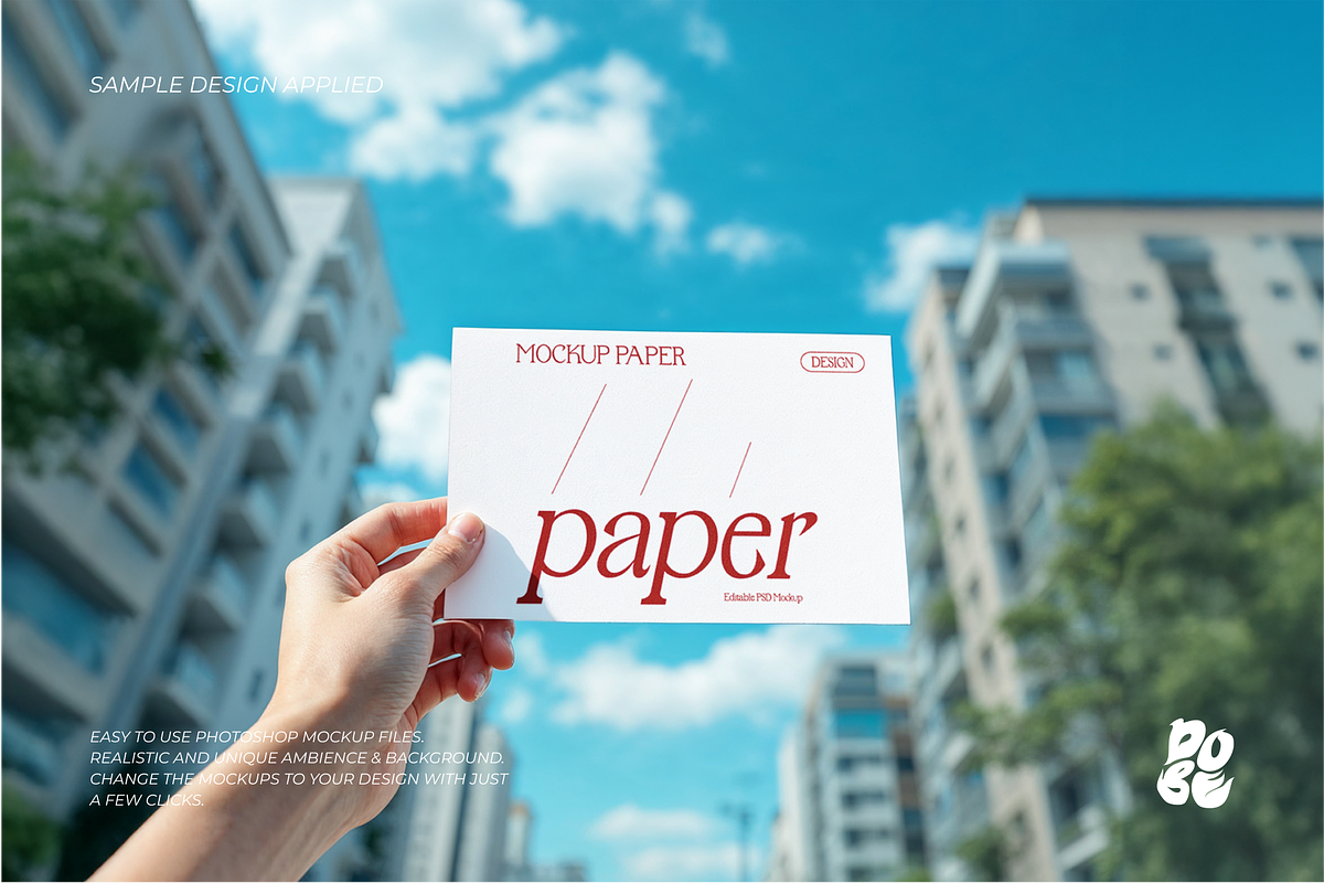 Hand and Paper Mockup Set - Vol 2, a Books & Magazine Mockup by DOBE Studio (Photo 2 of 8)