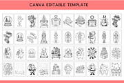 120 Christmas Coloring Pages, a Decorative Illustration by Daffodil Dream Studio (Thumbnail 2 of 4)