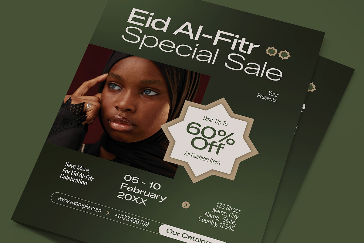 Eid Al-Fitr Sale Flyer, a Flyer Template by graphicook (Photo 2 of 3)