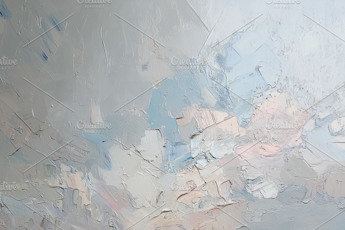 Abstract coastal landscape oil painting with impasto texture, ge, a Decorative Illustration by Studio ANNA