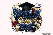 Senior 2027 PNG, a Graphic by Clipart Bloom (Thumbnail 1 of 3)