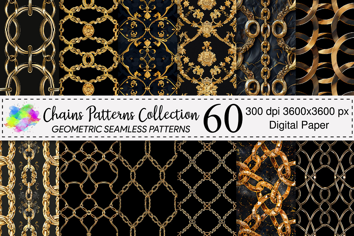 Best Chains Patterns Collection, a Pattern Graphic by Canvas Craft (Photo 1 of 6)