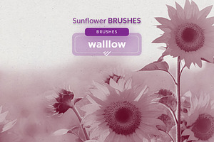 Sunflower Photoshop Brush Set