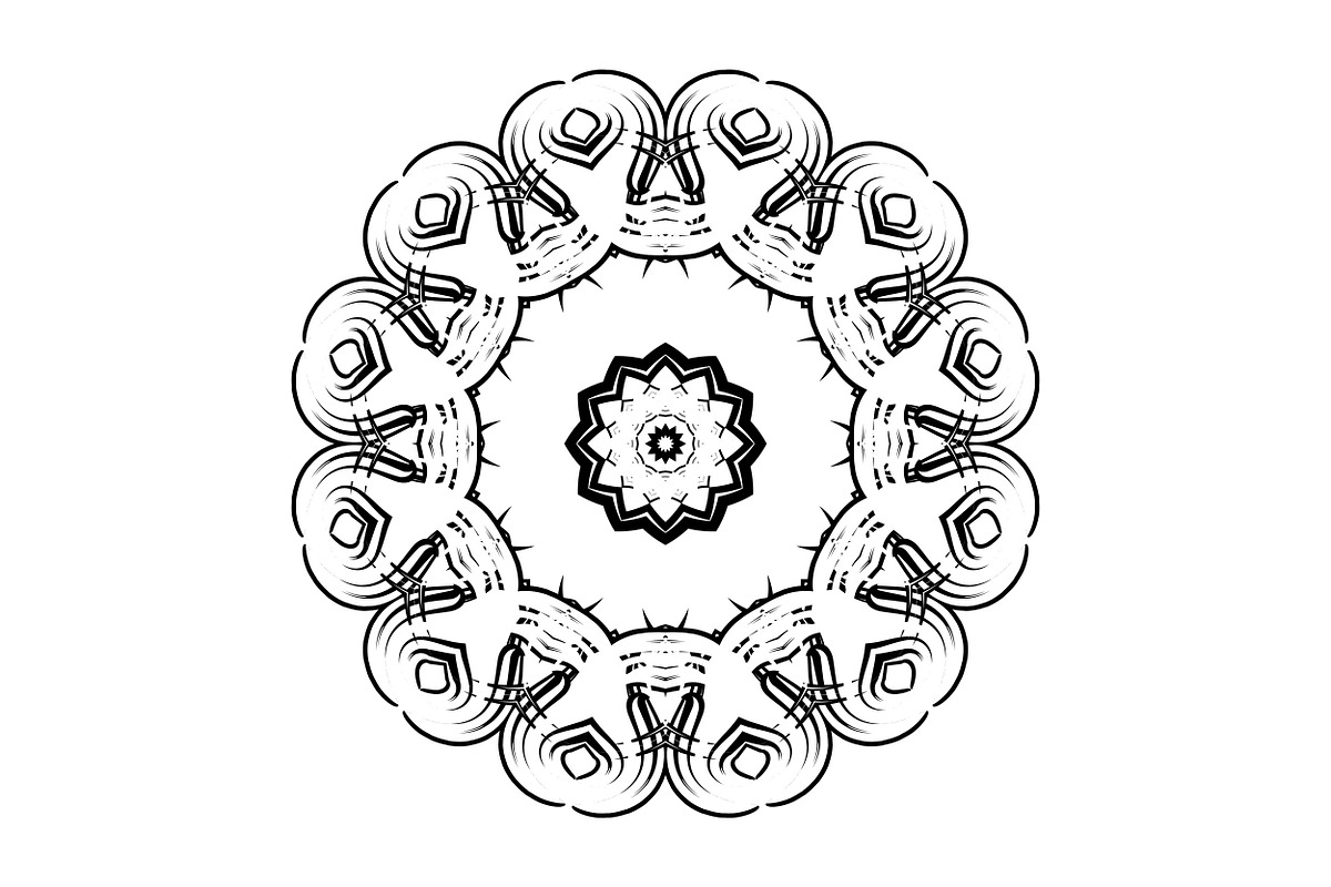 Black White Mandala Illustration Set, a Decorative Illustration by NJ Himel (Photo 90 of 101)