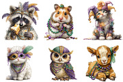 Quirky Mardi Gras Animals Sublimatio, an Illustration by Designworld (Thumbnail 8 of 8)