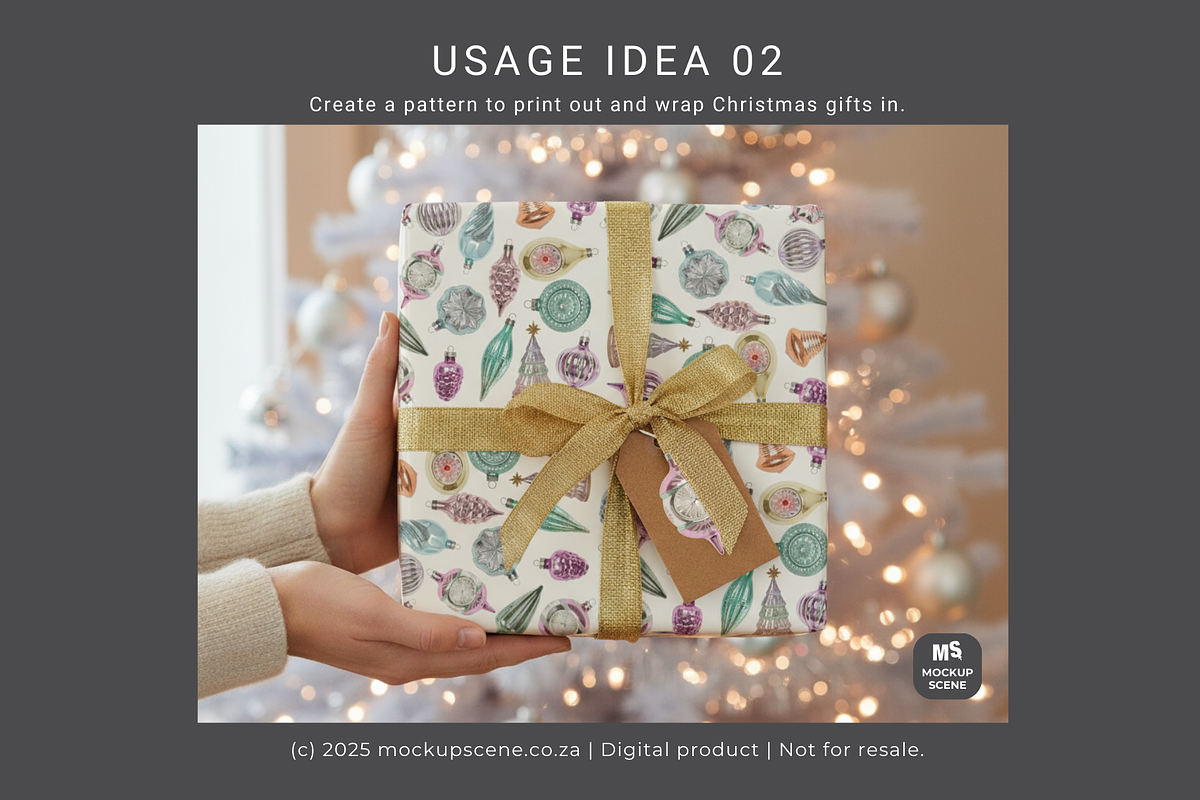 Vintage Christmas Ornaments Objects, an Object Graphic by Mockup Scene (Photo 6 of 12)