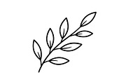 Botanical Leaf Silhouette Bundle, an Illustration by Creativeshirt (Thumbnail 5 of 51)