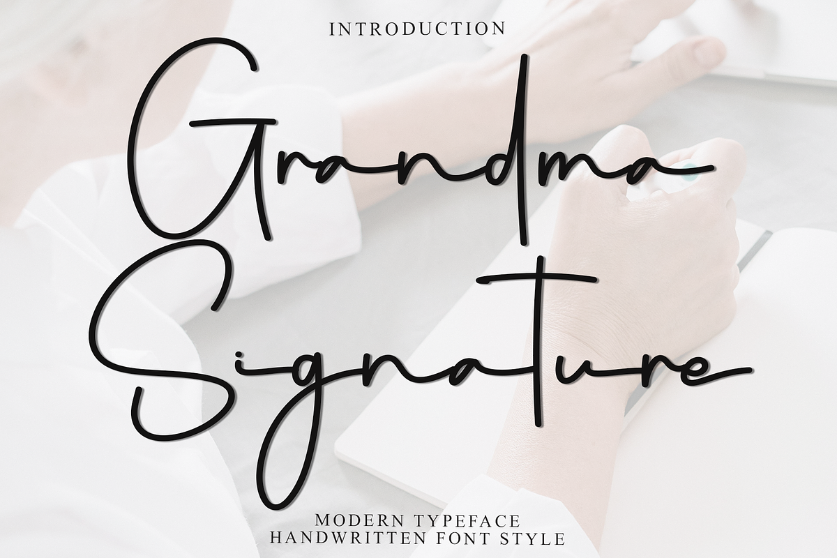Grandma Signature, a Handwritten Font by FreshTypeINK (Photo 1 of 8)