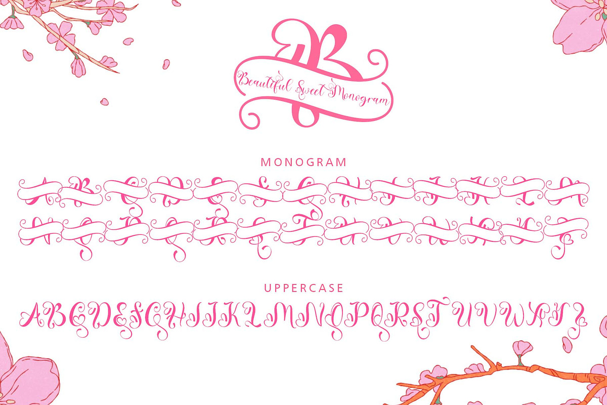 Beautiful Sweet Monogram, a Handwritten Font by Yoga Letter (Photo 5 of 7)