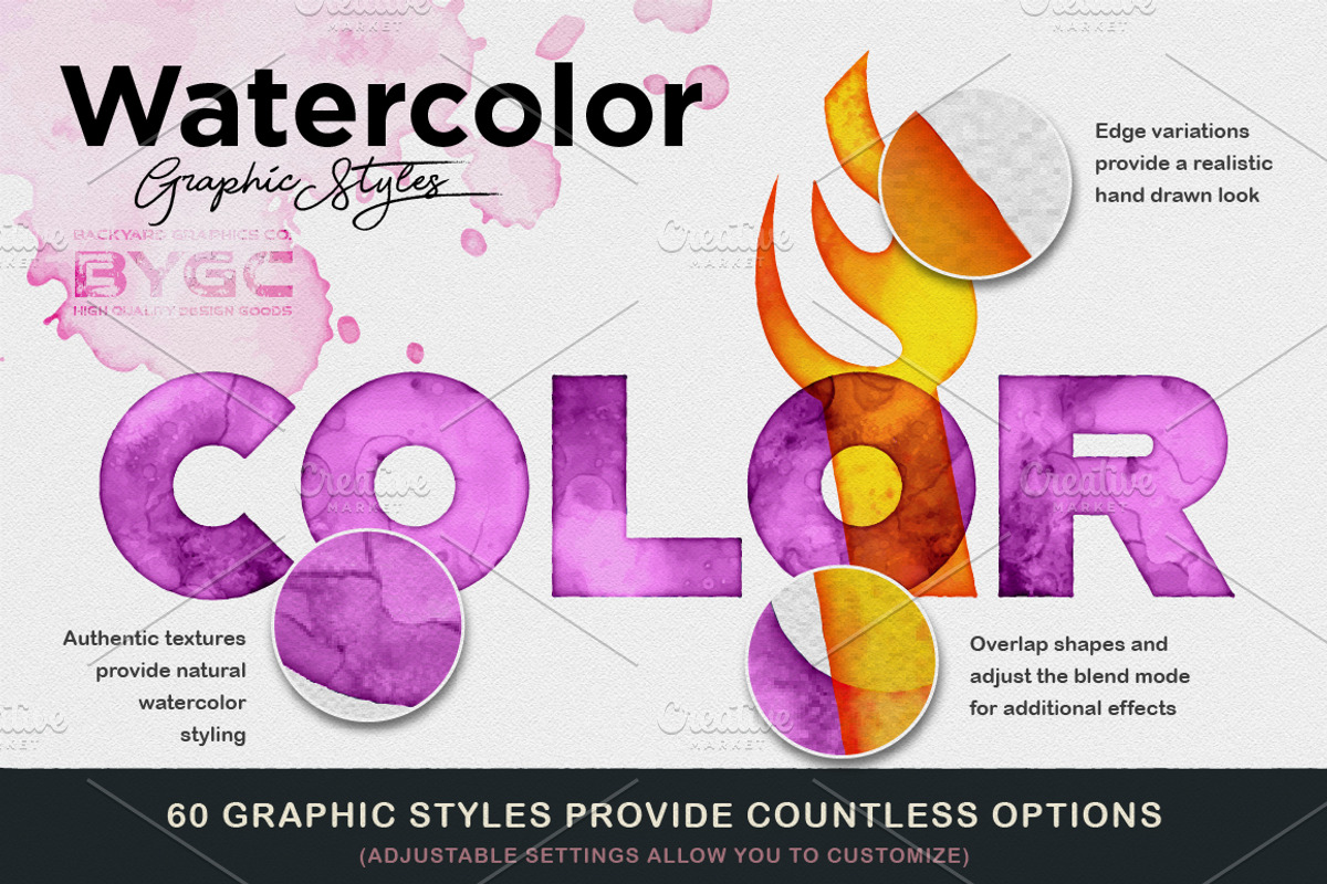 WaterPress Vector Watercolor Effects preview 6