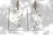 watercolor daisy clipart set, a Decorative Illustration by Patishop Art (Thumbnail 6 of 6)