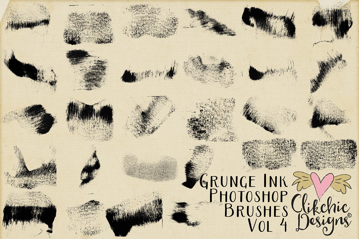 Grunge Texture Photoshop Brushes 50%, a Brush Add-On by Clikchic Designs (Photo 9 of 13)