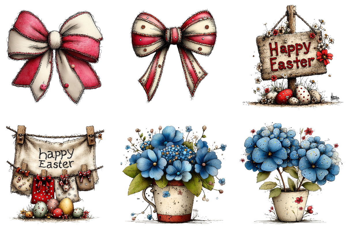Whimsical Spring Clipart Bundle, an Illustration by Sublimation Artist (Photo 6 of 7)