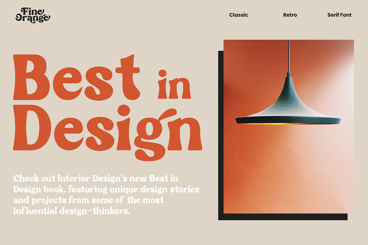 Fine Orange - Retro Bold Typeface, a Serif Font by RagamKata (Photo 4 of 10)