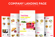 Food Agency Landing Page Layout, an UI Kit Template by CreativeShaper (Thumbnail 1 of 6)