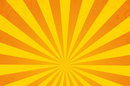Retro ray orange background