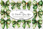 St. Patrick's Day Bow Clipart, an Illustration by DreamCafeArt (Thumbnail 1 of 6)