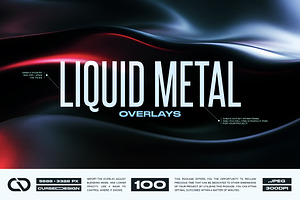 Liquid Metal Waves Overlays