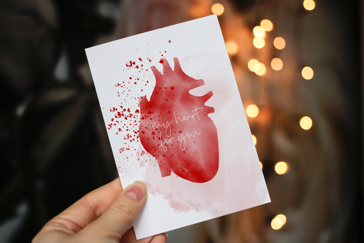 Valentine's Day Card Template, a Card Template by Anastasia Timosch (Photo 3 of 5)