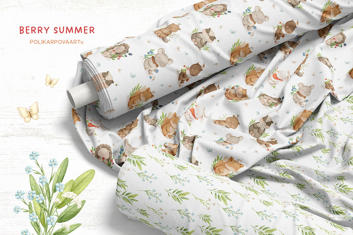 Berry Summer - kids collection, an Animal Illustration by polikarpovaart (Photo 11 of 21)