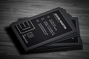 Dark Individual Business Card, a Business Card Template by bouncy (Thumbnail 2 of 4)