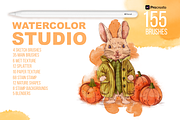 WATERCOLOR STUDIO FOR PROCREATE, a Brush Add-On by AlexandraArt (Thumbnail 2 of 11)