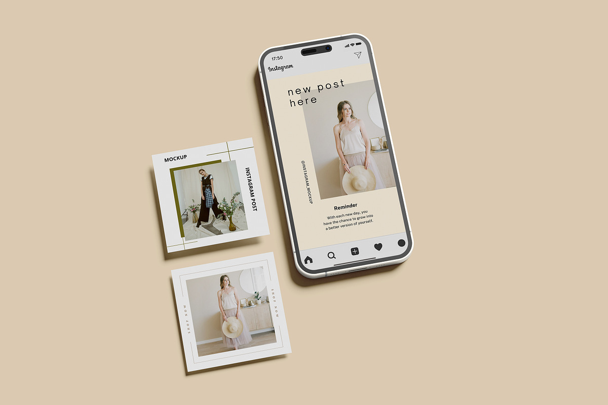 Instagram Post Mockup, a Print Template by Difa Design (Photo 5 of 9)