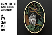 Forest Owl Layered SVG Cut File, an Object Graphic by HelloWood (Thumbnail 1 of 3)
