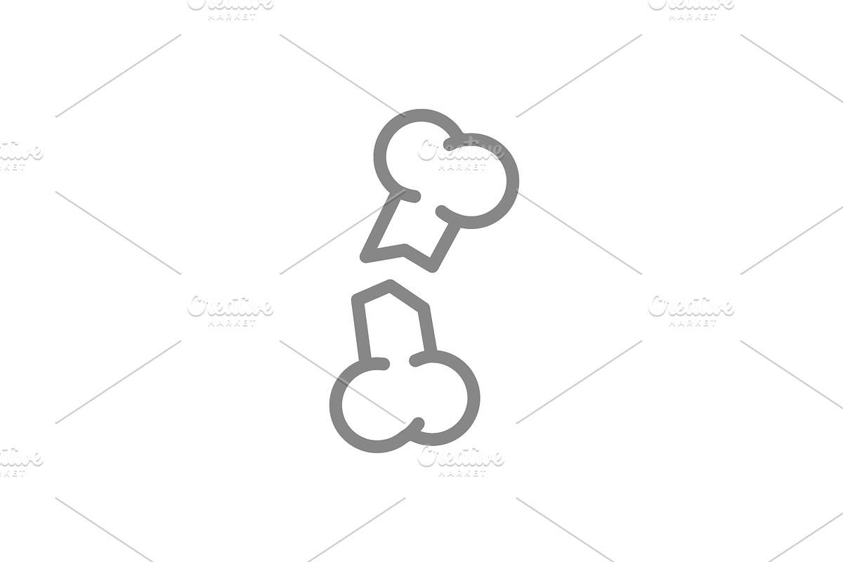 Broken bone line icon. Medical rehab, an Illustration by GraphiShop