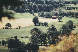Patchwork farmland and farmhouse, a Nature Photo by SkyNext