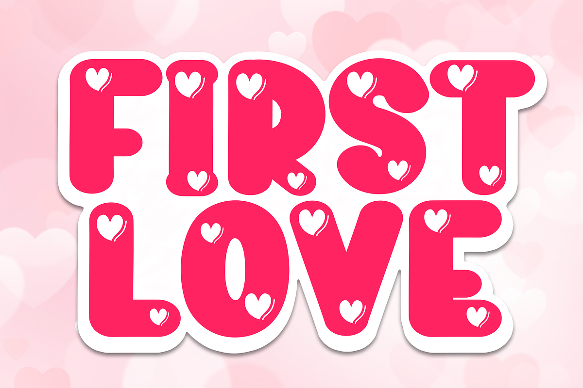 First Love First Love, a Script Font by Scratchones (Photo 1 of 8)