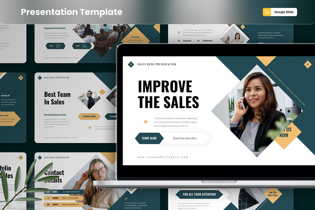 Salesdeck Presentation Google Slide, a Presentation Template by MtvtdArt (Photo 1 of 6)