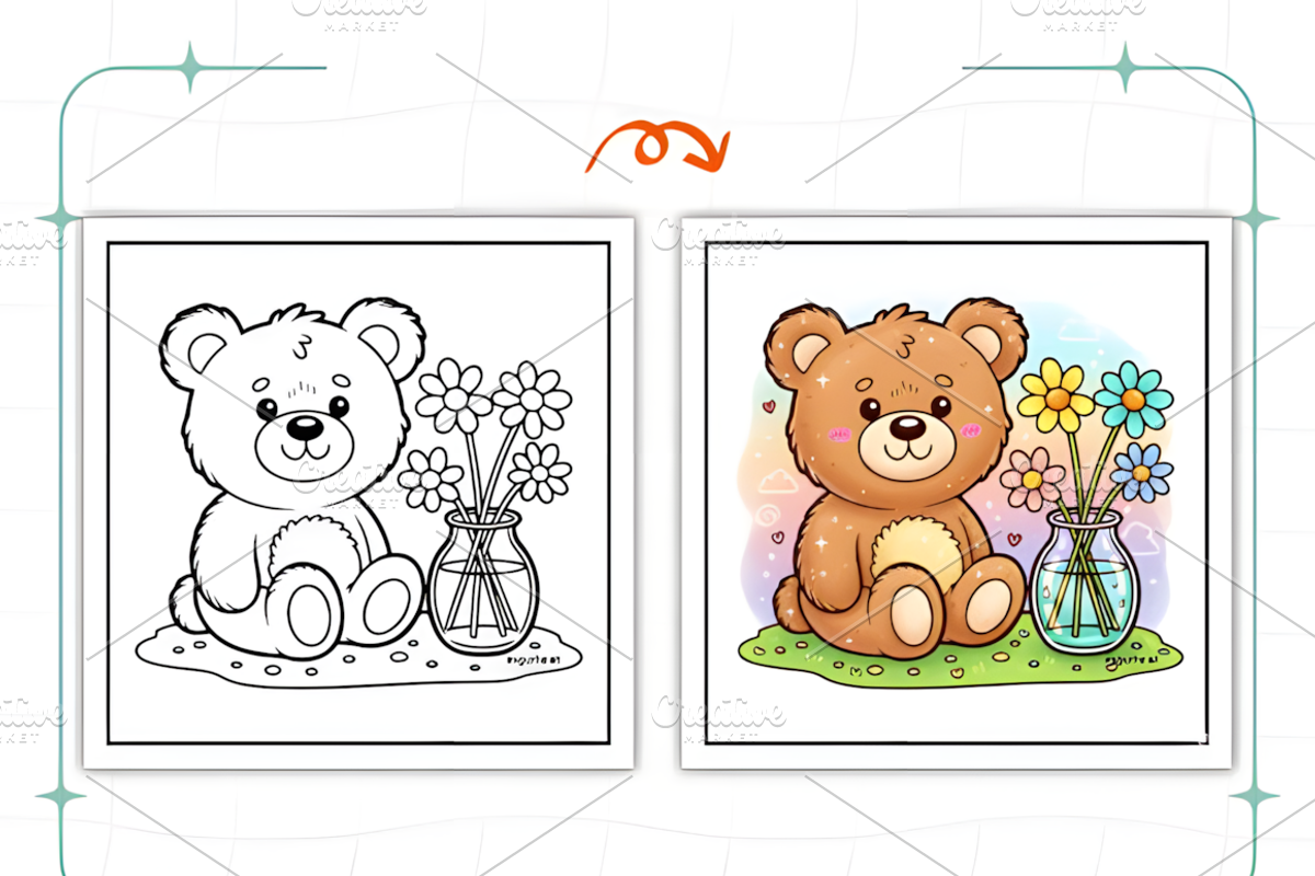 Cozy Bear Coloring Book, an Animal Illustration by Ink Gallery (Photo 4 of 9)