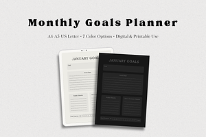 Monthly Goals Setting Planner