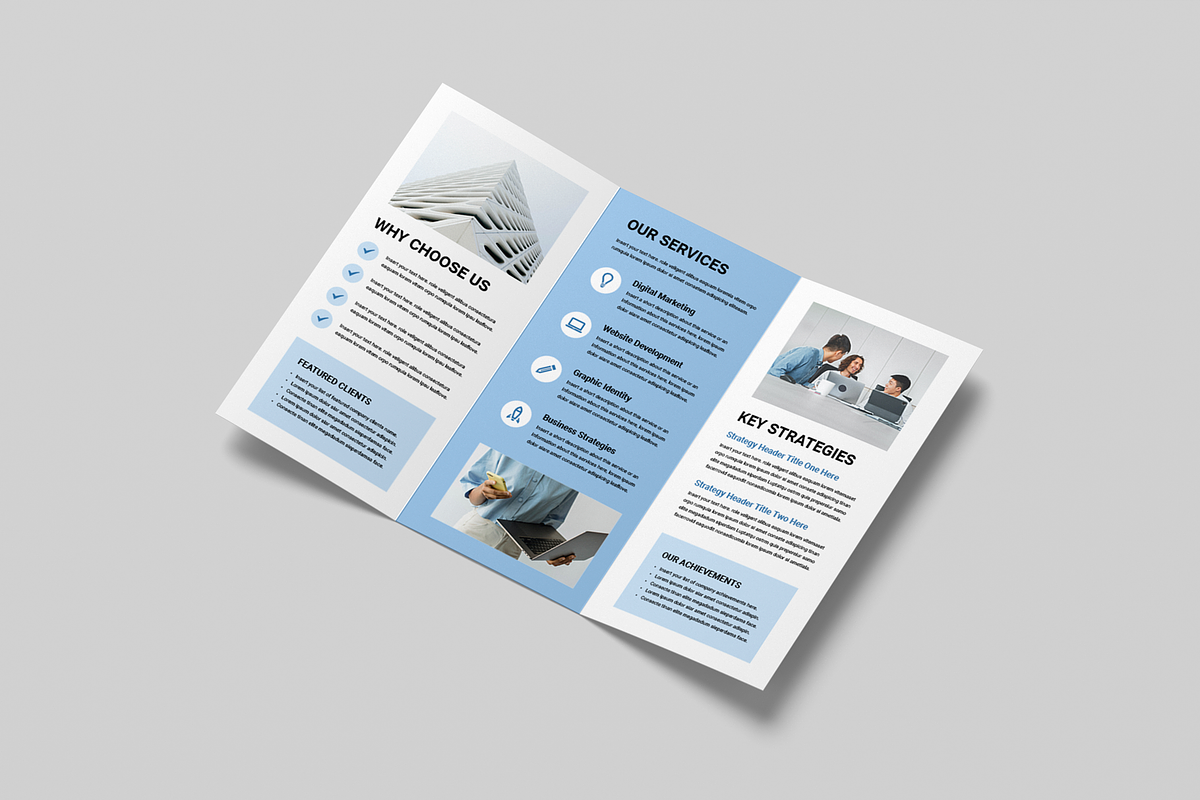 Business Trifold Brochure, a Brochure Template by Leaflove (Photo 3 of 5)
