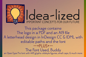 Idea-lized logo & font package