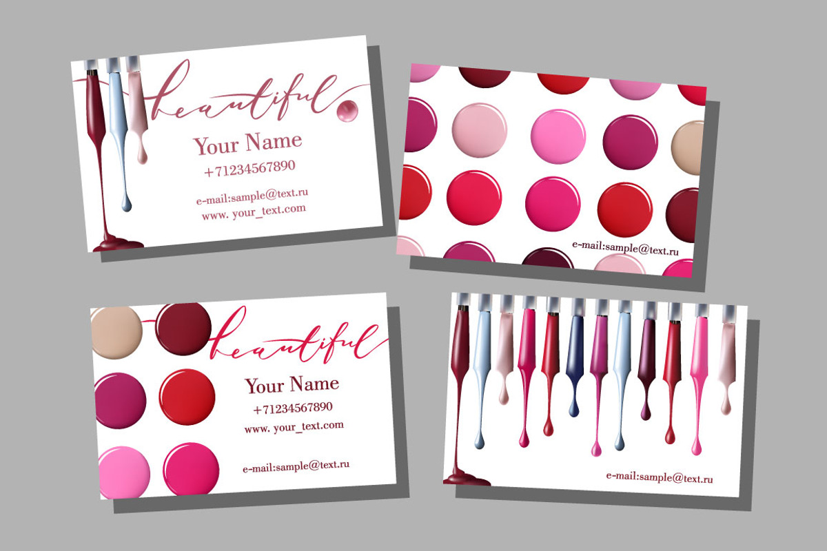 Set of Makeup artist business card, a Business Card Template by Gulnara Khadeeva (Photo 4 of 5)